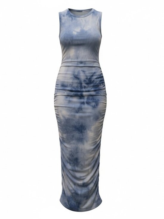 Dresses & Skirts - Jluxlabel Blue Tie-Dye Sleeveless Maxi Dress
